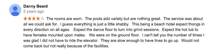 Deceptive Google Review Snippets Hotels
