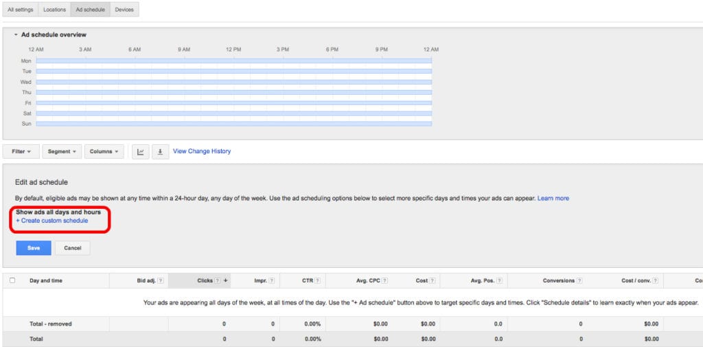 DayParting-Settings-Adscheule-Custom-Schedule