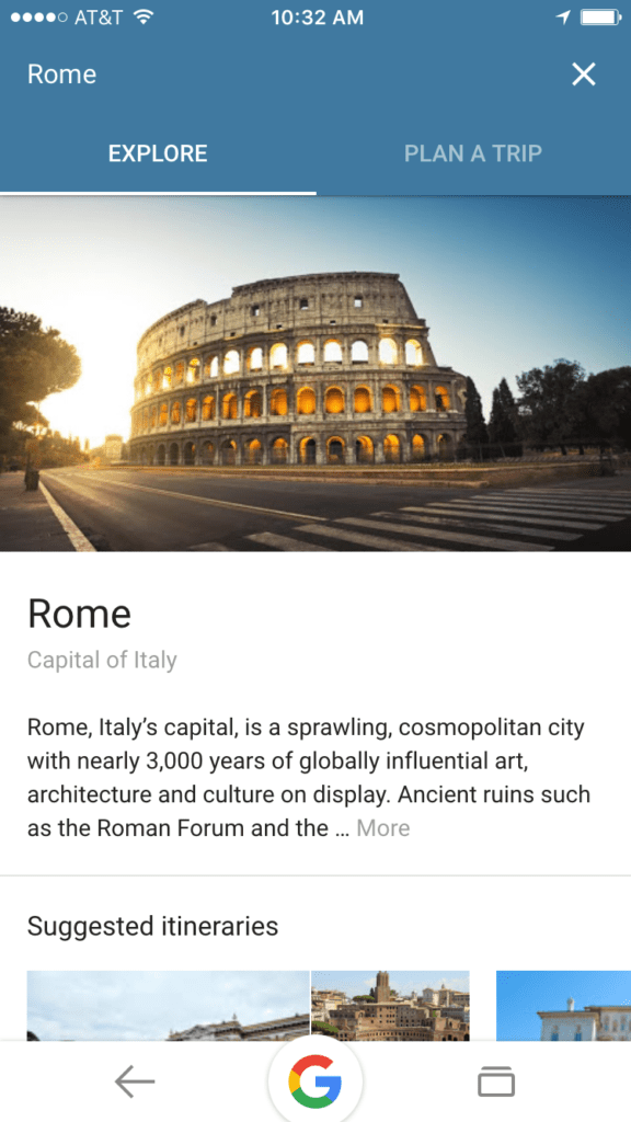 Destinations On Google