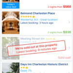 Booking.com Hotel List View