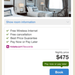 Hotels.com Room Selection