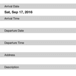 TripIt Trip Info Enter