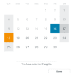 Trivago Calendar Search Tool