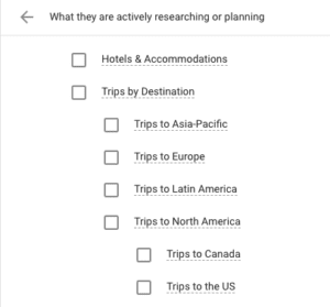 in market audience lists in google ads