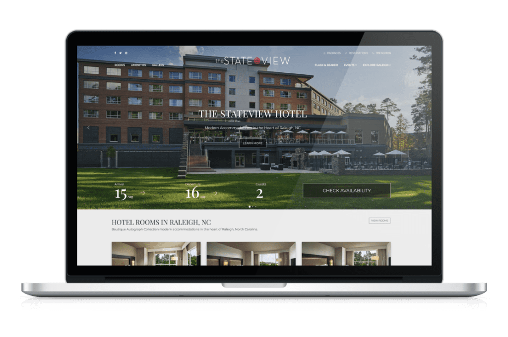 Responsive Hotel Website Homepage - StateView Hotel