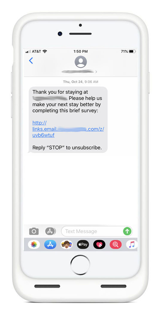 guest messaging post stay text