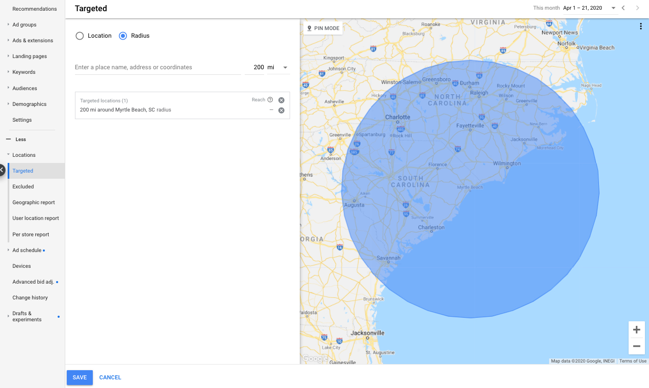 Google Ads Location Targeting