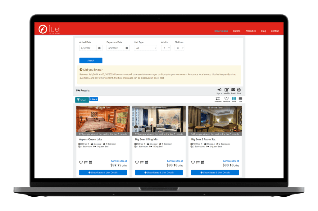 Fuel Hotel Booking Engine