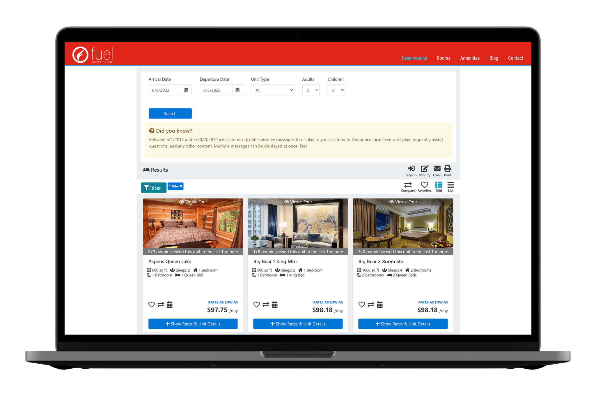 Fuel Hotel Booking Engine