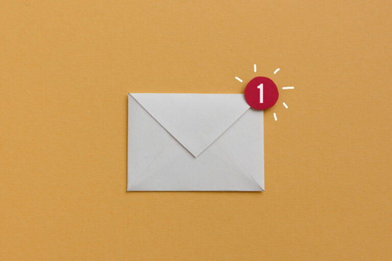 Notification concept, useful image for newsletter and email marketing topics.